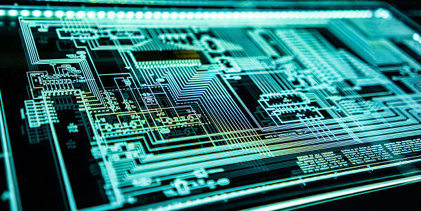 abstract circuit board computer